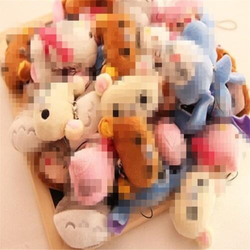 4*3CM Small Animal Plush Stuffed Toy , Cat , Rabbit Etc. keyring Pendant Gift Plush TOY Dolls
