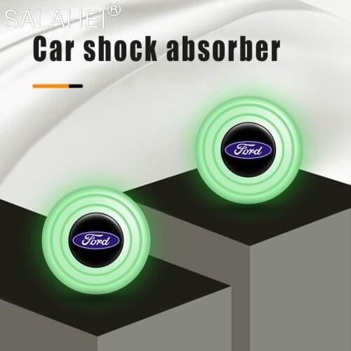 4PCS Luminous Car Door Shock Absorber Soundproof Buffer Sticker For Ford Focus 2 3 4 Fiesta Ecosport Everest Ranger Kuga Styling