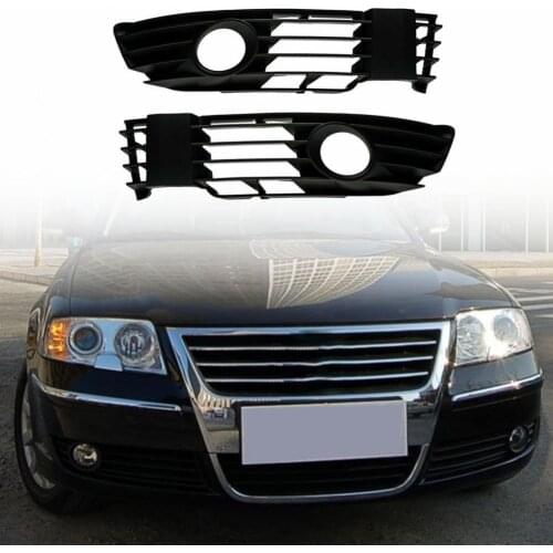 50% Hot Sales! L/R Fog Light Bezel Lamp Grille with Holes 3B0853665L 3B0853666L for VW Passat-B5.5 01-05