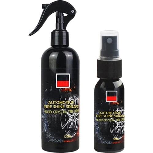 30/120ml Tire Shine Tyre Gloss Spray Tire Glazing Keep Tire Black Rubber Protective Auto Tires Coating Car Tyre Wax Tire Polish