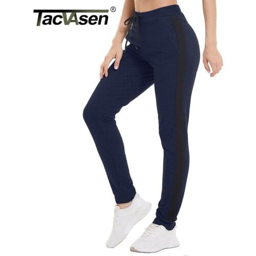 TACVASEN Breatable Cotton Running Pants Womens Jogging Fitness Gym Pants Outdoor Casual Training Joggers Trousers Sweatpants