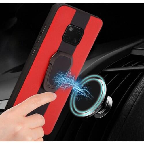 For Huawei Mate 9 10 20 lite P10 P20 lite Pro Phone Case PU Stitching Ring Buckle Cover For Honor 8 8X 9 10 Nova 3i Back cover