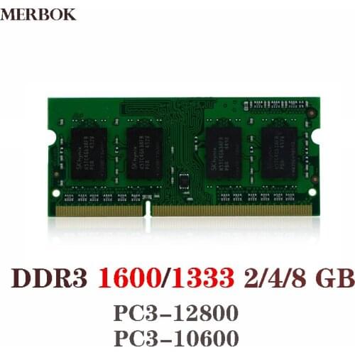 DDR3 1600/1333MHz PC3-12800/10600 2/4/8GB 204 PIN 1.5V CL11 SODIMM Memory Module Ram SDRAM For Laptop / Notebook Memoria Non ECC