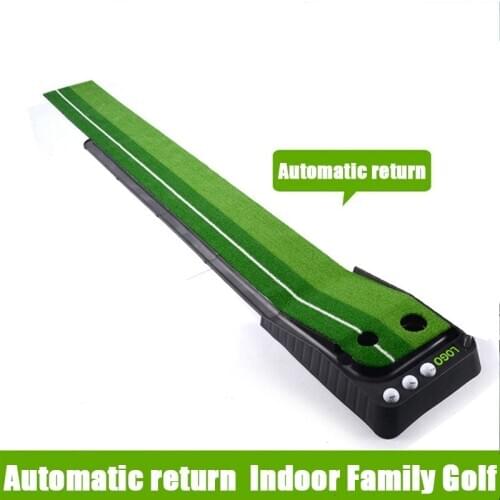 Home Ball Return 2.5M/3M Indoor Golf Putting Trainer Portable Golf Practice Putting Mat Golf Putter Green Fairway Trainer