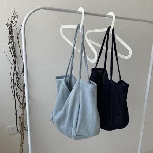 Girls jeans handbag retro denim beach shoulder bag women bolso verano mujer woman tote bag torebki schoudertas dames sac a main