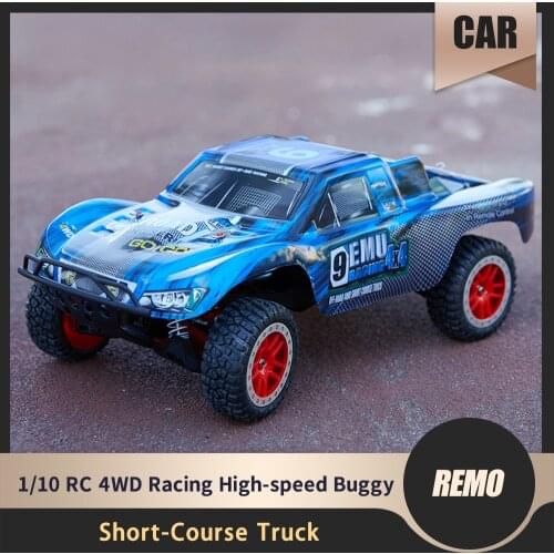 REMO Remote Control Short-Course Truck 1/10 RC 4WD Adult Racing High-speed Buggy Off-road Vehicle Model Car Kids Toy Gift