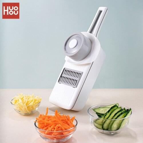 Huohou Multi Functional Grater Vegetable Cutter Manual Slicer Carrots Potato Grater With Hand Guard Setting For Kitchen Tool
