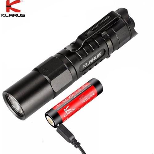 Klarus XT1A LED Flashlight CREE XP-L HD V6 1000 lumens Tactical Flashlight Compact Handheld Torch with 14500 battery