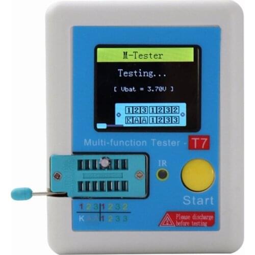 LCR-T7 High-speed Transistor Tester Full-Color TFT Screen Graphic Display Micro USB Charging Transistor Tester