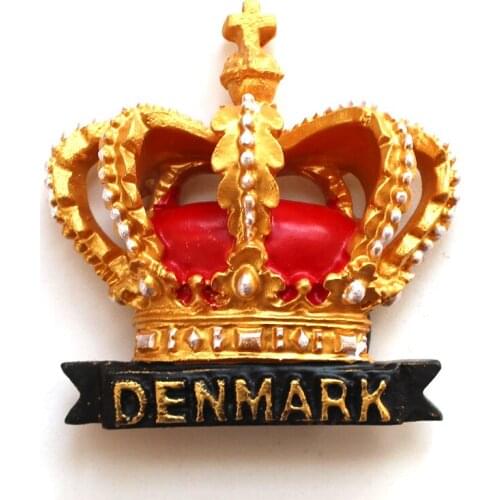 Fridge magnet gloden queen crow decoration magnetic sticker art crafts resion gift kids like message paste souvenir colorful