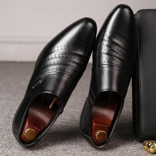 New Products Mens Leather Shoes Sandals Business Sets Foot Casual Pointed Single Shoes Mens Driving Loafers Mens Casual Shoes