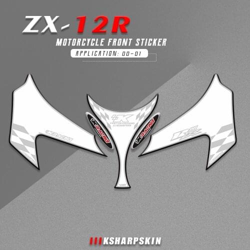 New 3D Gel Motorcycle Front Fairing Sticker Protector Number Board For Kawasaki NinjaZX12R A Series ninja zx 12 r