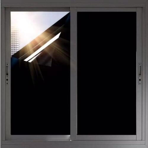 All Black Opaque Toilet Sliding Door Window Glass Film Window Paper Anti-Peep Full Blackout Glass Sticker