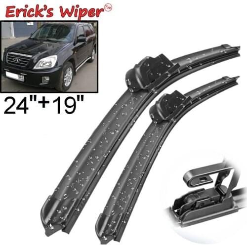 Ericks Wiper LHD Front Wiper Blades For Chery Tiggo T11 2005 - 2010 Windshield Windscreen Front Window 24"+19"