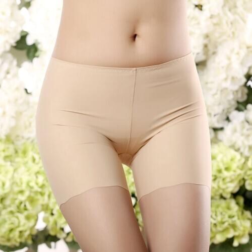 Women Comfort Anti-Friction Safety Shorts Seamless Nylon Mid Waist Panties Seamless Pants Girls Slimming Underwear