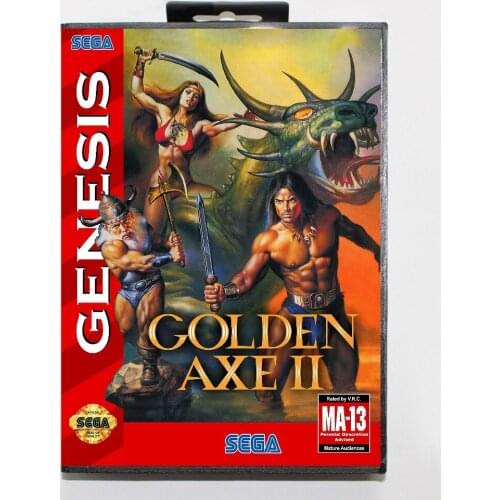 16 bit Sega MD game Cartridge with Retail box - Golden Axe II 2 game card for Megadrive Genesis system
