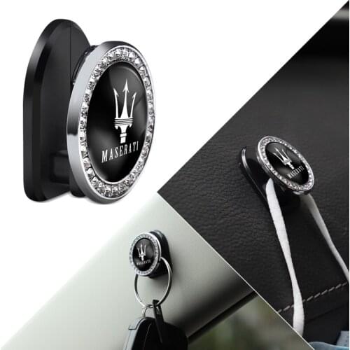 2Pcs Self Adhesive Car Mini Storage Hooks For Maserati Quattroporte GranTurismo Levante Gran Turismo Coupe Ghibli President GT