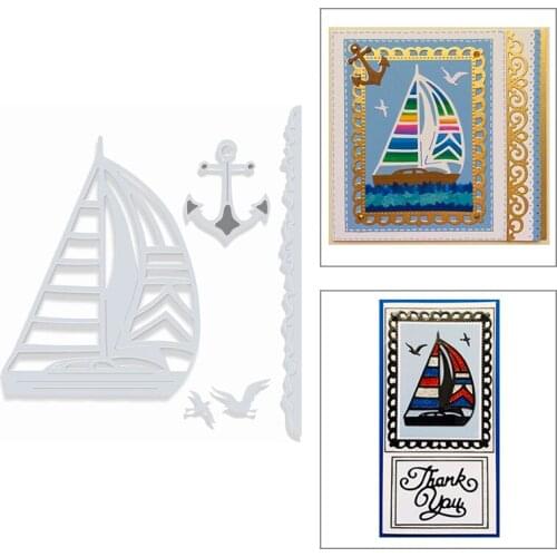 2020 New Sailboat Metal Cutting Dies For Cut Paper Craft Making Ferry Decoration Greeting Card DIY Scrapbooking No Stamps Sets