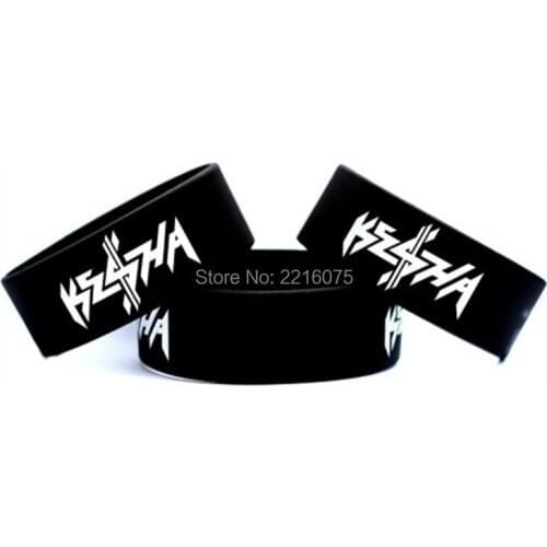 300pcs One Inch Kesha wristband Music silicone bracelets free shipping by DHL express