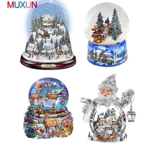 5D Diamond Painting Landscape Winter Diamond Embroidery Snow Scenery Needlework Full Square Mosaic Cross Stitch Wall Home Decor