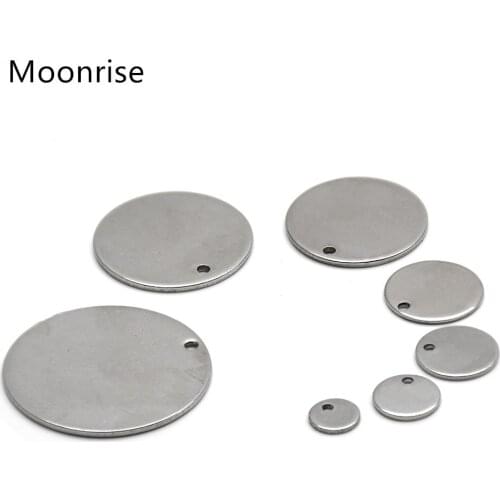 6-25mm Round Stainless Steel Flat Blank Stamping Tag Pendant Mini Discs for Bracelet Earring Necklace Charm Jewelry Making