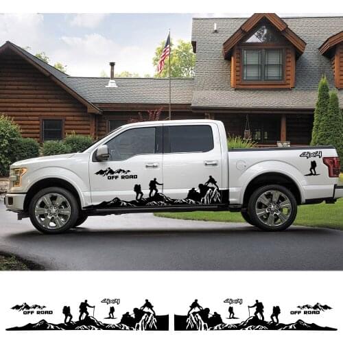 Car Door Side 4x4 Off-Road Image vinyl stripes Stickers For Ford Ranger Raptor F150 F-150 Car Sticker Decals DIY 8pcs