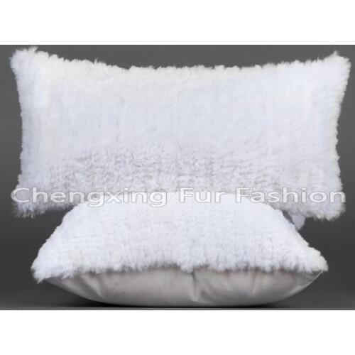 Free Shipping CX-D-78A 30X60cm Hand Knitted Rabbit Fur Sofa Cushion ~Drop Shipping