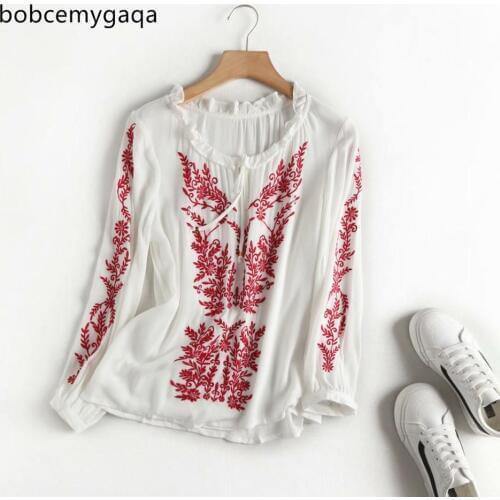 Женские белые рубашки Bobcemygaqa China At AliExpress