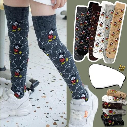 Childrens Stockings Over Knee Stockings Girls' Middle Stockings Mickey Spring And Autumn Cotton Kids High Stockings