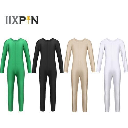 Kids Girls Ballet Gymnastics Leotard Dance Long Sleeves Dance bodysuit for girls Jumpsuit Unitard Dancewear girl dance clothing