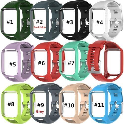 DHL 30PCS Watchband for TomTom 2 3 Series Watch Strap Silicone Replacement Wrist Band Strap For TomTom Runner 2 3 GPS Watch