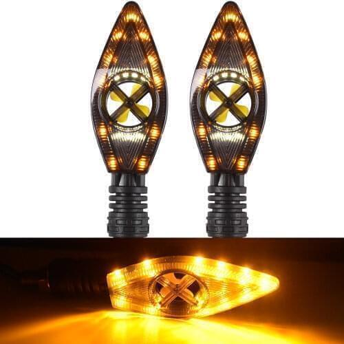 For YAMAHA XT250 TRICKER DT230 DT 125 230 LANZA KAWASAKI Motorcycle Indicators Flowing Turn Signal Lights Built-in Flash Relay