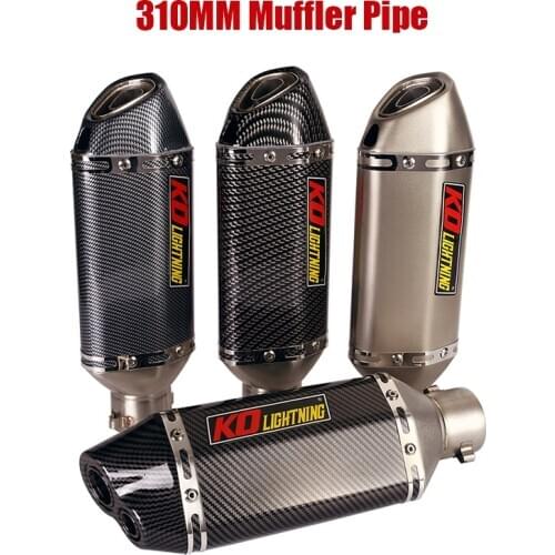 38-51mm Short Motorcycle Exhaust Tip Escape Muffler Tail Pipe For Universal Motorcycle Dirt Bike ATV Stainless Steel