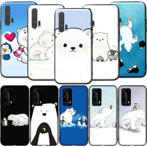 GX125 Lovely Polar Bear Penguin for Huawei Y5P Y6P Y7A Y8P Y9A Mate 10 20 30 Pro Lite Nova 2i 3 3i 4 5 5T 7 SE P Smart Z