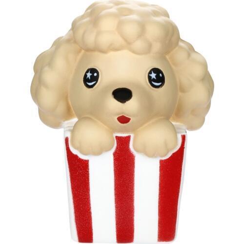Cute Popcorn Dog Squishies Slow Rising Simulation Scented Soft Squeeze Toy Stress Relief Original Package Funny for Kid Gift Toy