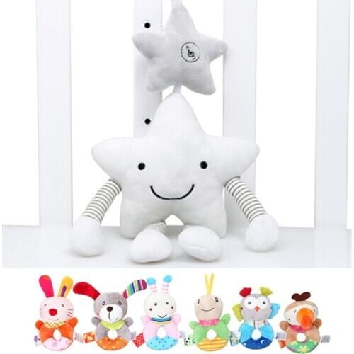 New Baby Toys For Stroller Music Star Crib Hanging Newborn Mobile Rattles On The Bed Babies Educational Plush Toys 0-12 Months
