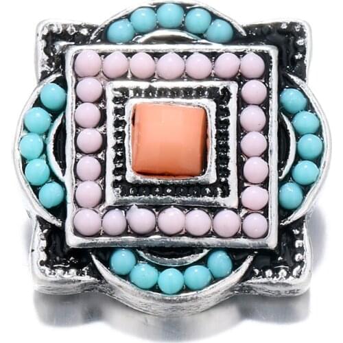 Fashion beauty beads pattern 20MM metal snap buttons fit snap bracelet snap jewelry wholesale KZ1303
