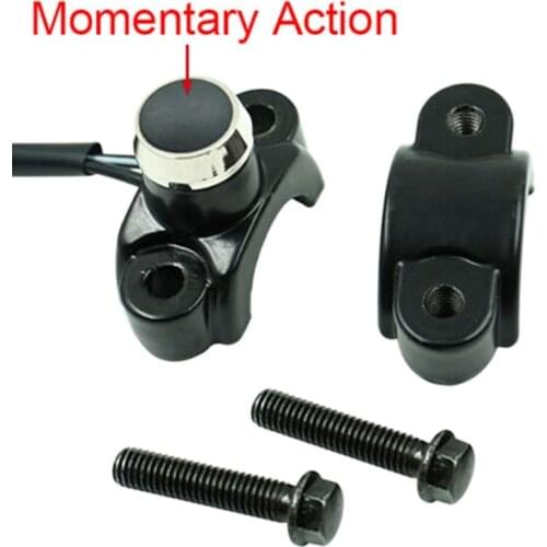 22cm 7/8" Motorcycle Switch Aluminum Alloy Handlebar Mount Horn Headlight Strobe Momentary Action Switch Button
