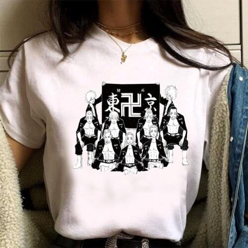 2021 Cute Anime Tokyo Avengers Fashion Hip Hop Harajuku Summer Short-sleeve Male T-shirt