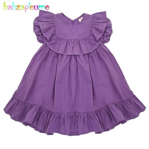 2020 New Baby Clothes Girls Outfits Summer Dresses Fashion Korean Cute Cotton Short Sleeve Princess Dress Kids Clothing 1882-1