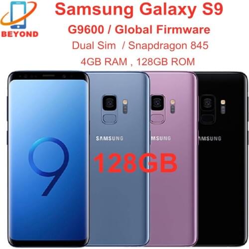 Samsung Galaxy S9 Duos G9600 128GB ROM 4GB RAM Dual Sim Octa Core 5.8" 12MP Snapdragon 845 NFC Original Unlocked Cell Phone
