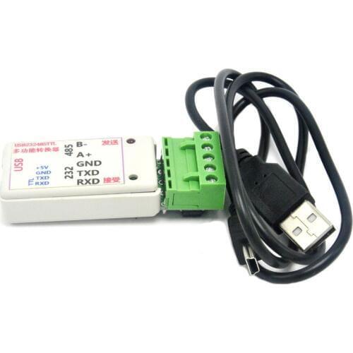 2 in 1 USB to RS485 USB to RS232 RS232 to RS485 Converter Adapter w/ CH340T