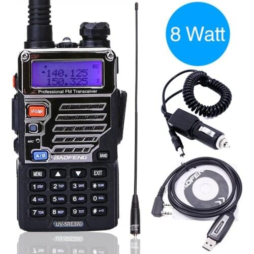 Baofeng UV-5RE 8W Walkie Talkie Professional CB Radio Station Baofeng UV5RE Transceiver VHF UHF Portable Hunting Ham Radio