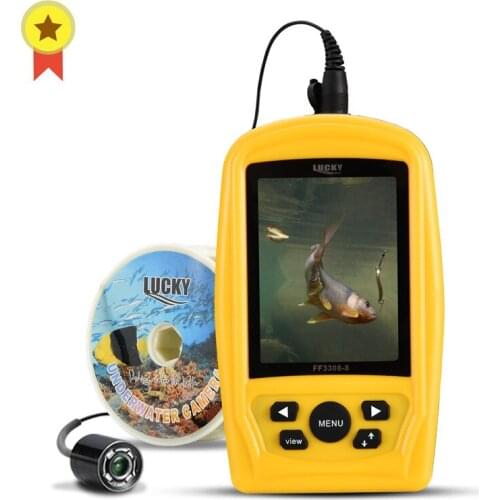 Portable Underwater Fishing finder match with 3308-8 System CMD sensor 3.5 inch TFT RGB Waterproof Monitor Fish Sea 20M