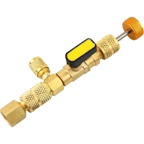 Q81C R410A R22 AC Schrader Valve Core Remover Dual Size 1/4" & 5/16" Port HVAC Valve