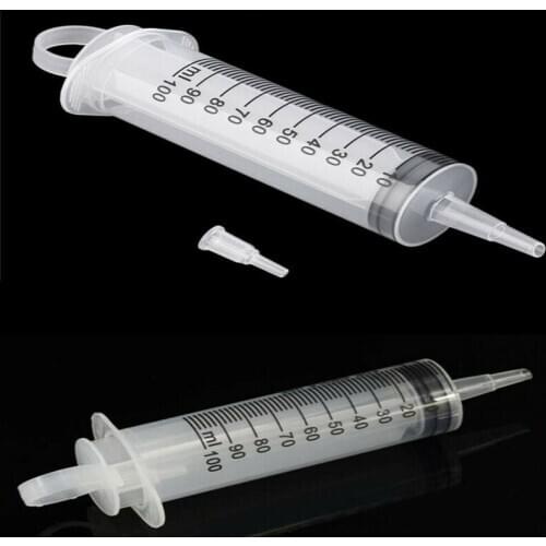 100ml syringe disposable nutrient sterile large hydroponic plastic feeding syringe large plastic syringe