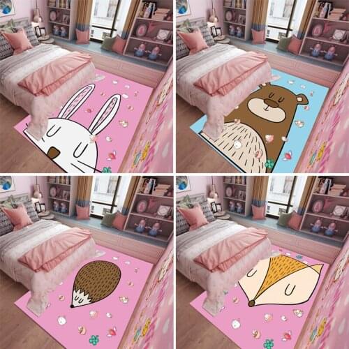 New Modern Soft Carpets for Living Room Bedroom Rugs Nordic Style Child Cartoon Print Large Size Carpet Kids Game Room Area Rug