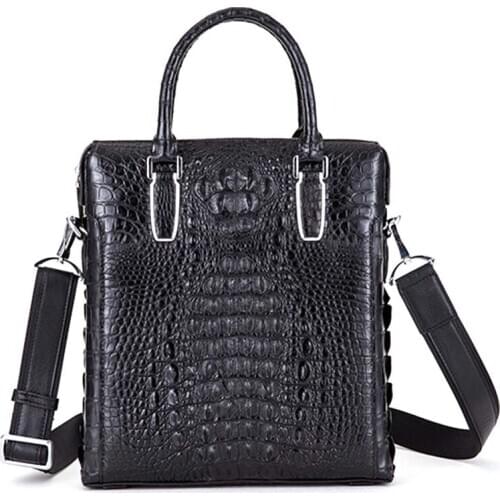 Ousidun crocodile Men bags male handbag aslant One shoulder business fashion large capacity Laptop bag leisure men bag