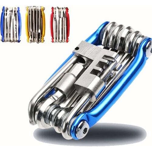 Bicycle Bike Tools Repairing Set 15 In 1 Bike Repair Tool Kit Wrench Screwdriver Chain Carbon steel bicycle Multifunction Tool