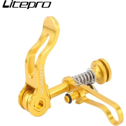 36G LITERPO 4 colors Iamok CNC Bicycle Seat Post Clamp Folding Hook Ti + Aluminum Alloy For Brompton Seatpost Bike Part